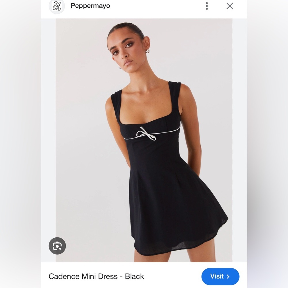Peppermayo Black & White Mini Cadence Dress 
Size US4